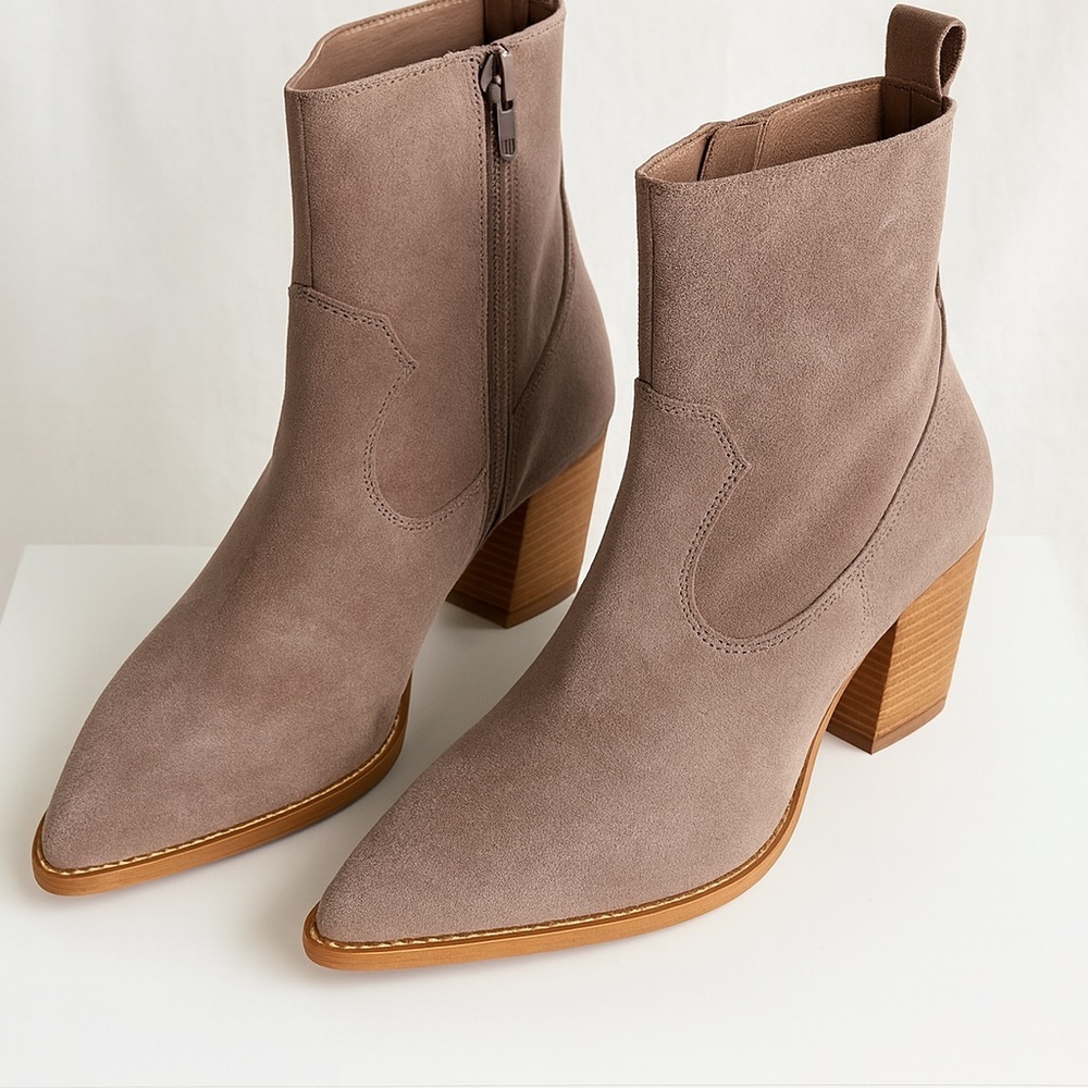 Jeffrey Campbell Suede Booties Taupe Neutral – Size 9.5